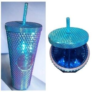 Limited Edition Starbucks Venti 24oz Teal Studded Tumbler NWT